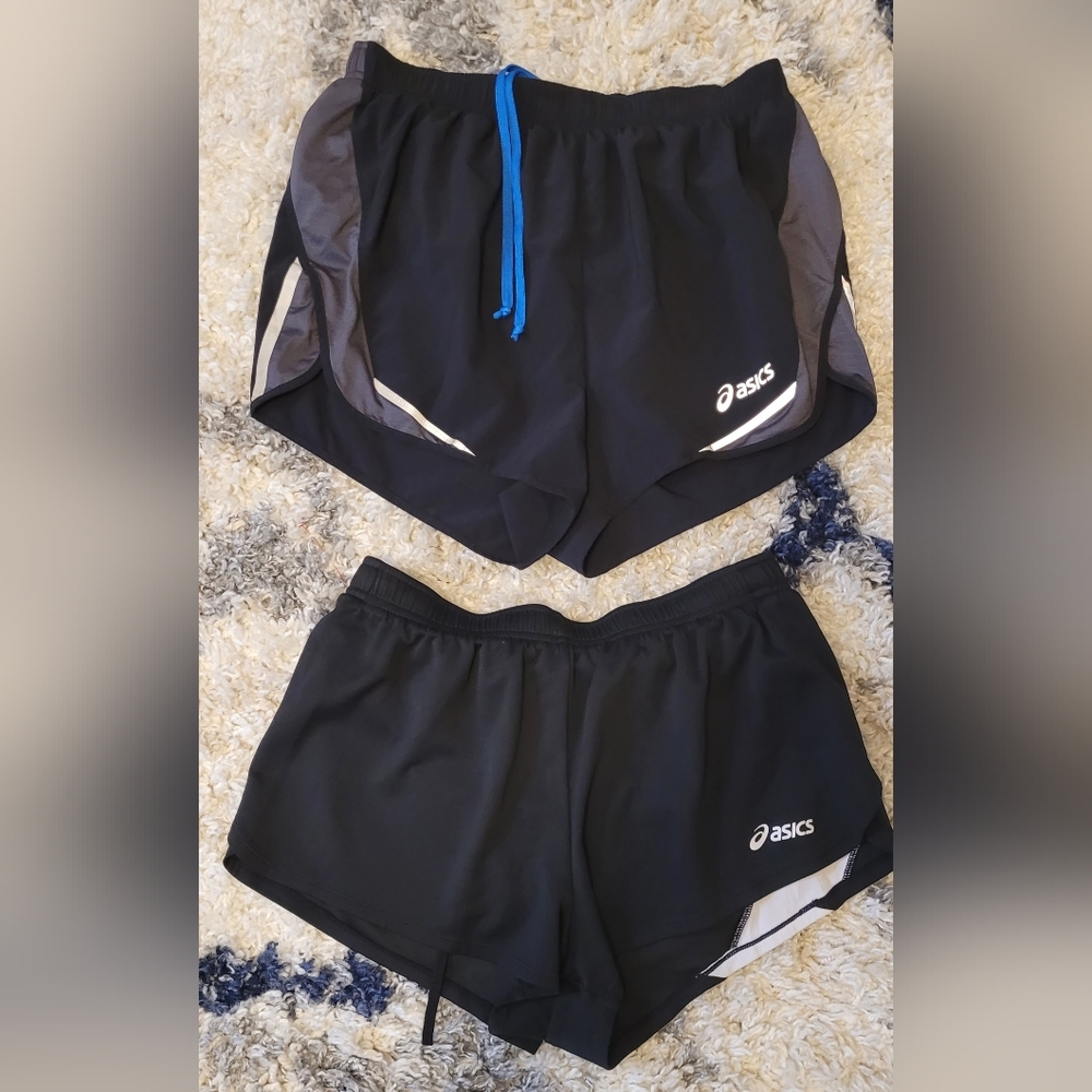 ASICS Size Medium Black Running Shorts 2 pair Womens